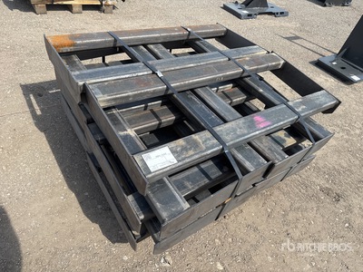 Quantity of (10) 2025 Kit Containers QT-F-BLANK 46 in Skid Steer Attachment Mounting Plate (Unused)