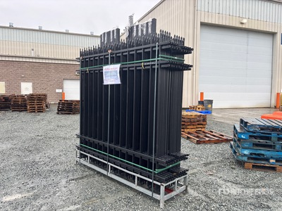 Quantity of (20) Canex 8 ft x 7 ft Powder Coated Wrought Iron サイト フェンス (Unused)