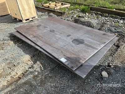 Quantity of (2) 2026 AGT 5 ft x 8 ft (0.5 in Thick) 5 ft x 8 ft Steel Plates (Unused)
