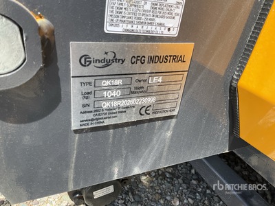 2026 CFG QK18R Mini Excavator (Unused)