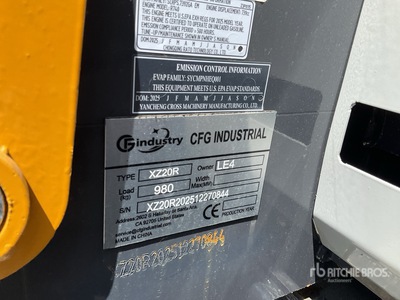 2026 CFG XZ20R Mini Excavator (Unused)