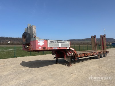 2007 Robuste Kaiser S5703F 34 t Tri/A Semi-remorque Porte-Engin 3 Essieux 低床トレーラー