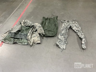 (9) Clothing Bags, (11) Pairs of Wet Weather Trousers & Assorted Items