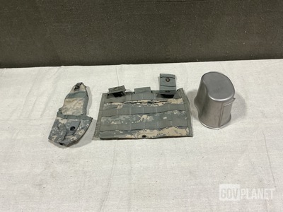 (80) M4 Three Mag Pouches, (48) Water Canteen Cups & Assorted Items