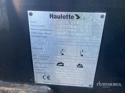 2021 Haulotte HS18E PRO Scissor Lift