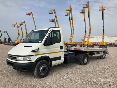 2005 Iveco 65C17 4x2 With/ S/A Montilla Faltbed Trailer S/A Day Cab Truck Tractor