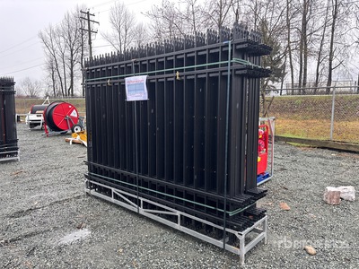 Quantity of (20) Canex 10 ft x 7 ft Powder Coated Wrought Iron サイト フェンス (Unused)