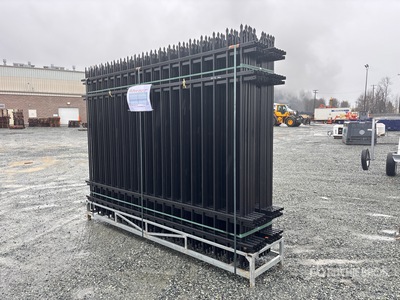 Quantity of (20) Canex 10 ft x 7 ft Powder Coated Wrought Iron Site Fence (Unused)