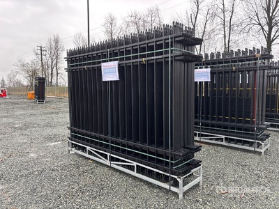 Quantity of (20) Canex 10 ft x 7 ft Powder Coated Wrought Iron Ogrodzenie terenu (Unused)