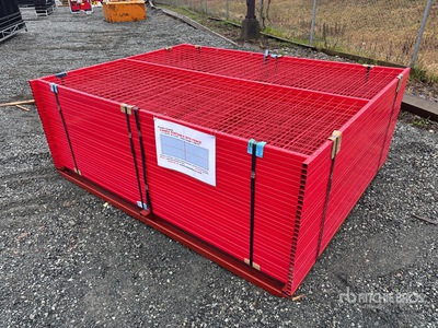 Quantity of (30) Canex 8 ft x 6 ft Powder Coated Site Fence (Unused)