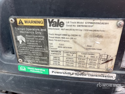 2016 Yale GTP060MX Electric Forklift