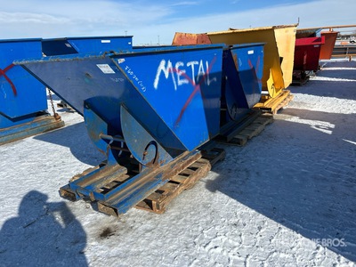 Quantity of (3) Tip Bins Self-Dumping Hopper
