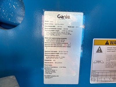 2016 Genie S60X Telescopic Boom Lift