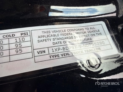 2022 Peterbilt 579 T/A Sleeper Truck Tractor