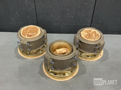 (3) Hydrasearch MIL-F-24787/1-TYF-GPIX-96 Flange to Hose Straight Adapters