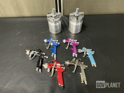 (25) Assorted Air Spray Gun Components