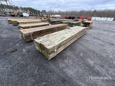 Quantity of (8) 10 in x 10 in x 16 ft Pressure Treated Lumber