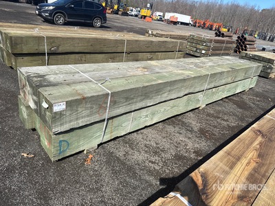 Quantity of (6) 12 in x 12 in x 18 ft Pressure Treated Lumber