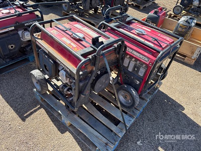 Quantity of (2) Honda EB6500X 5.5 kW Mobile Generatore
