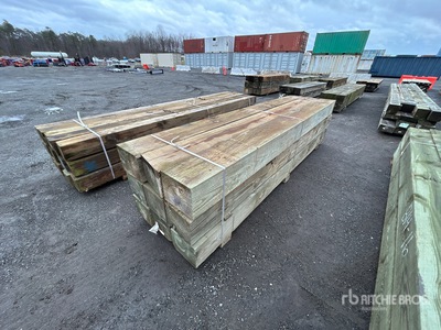 Quantity of (9) 10 in x 12 in x 12 ft Pressure Treated Lumber