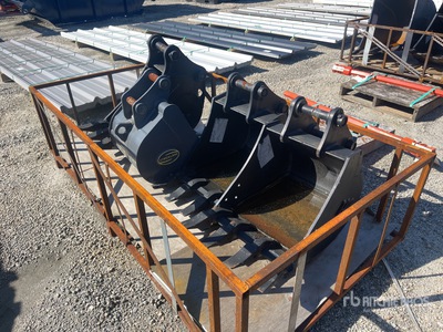 Quantity of (4) 18 in 24 in Pin On Bucket