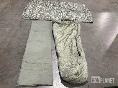 (10) Wet Weather Poncho Liners, (14) Sleeping Bags & Assorted Items