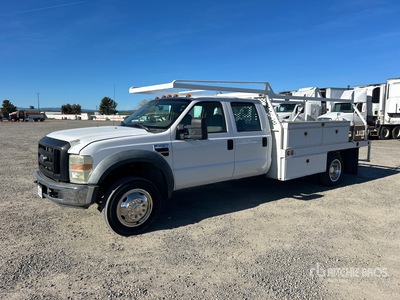 2008 Ford F-450 XL 4x2 Crew Cab Flatbed Truck