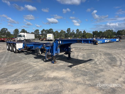 2000 Krueger 12.2 m Tri/A Step Deck Rimorchio portacontainer