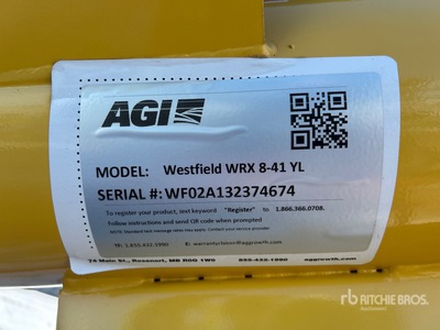 2023 Westfield WRX 8 in x 41 ft Vis sans fin à grain