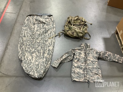 (16) Bivy Covers, (4) Field Packs, (12) Cold Weather Parkas & Assorted Items