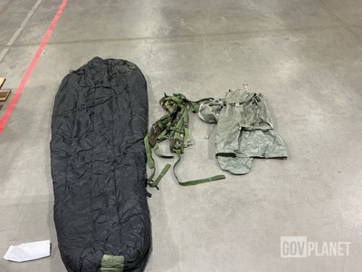 (11) Sleeping bags, (15) Stuff Sacks, (4) Shoulder Straps & Assorted Items