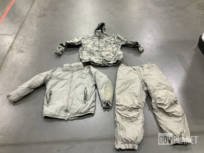 (15) Extreme Cold Weather Parkas, (13) Wet Weather Jackets & Assorted Items