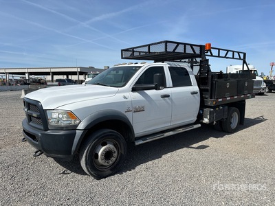 2017 Ram 5500 4x4 Crew Cab Flatbed Truck