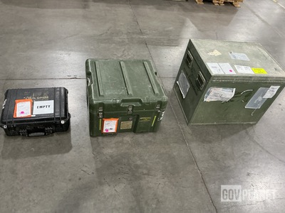 (5) Assorted Storage Cases & (1) Plastic Water Can