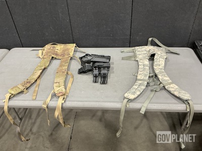 (22) Enhanced Frame Shoulder Straps, (25) Individual Holsters & Assorted Items