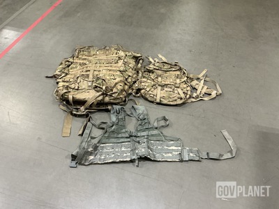 (15) Fighting Load Carriers, (7) Large Field Packs & Assorted Items