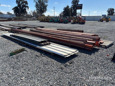 Quantity of (5) Pallets of Corrugated Metal Roofing Material and Z Purlins Miscellaneous Lengths