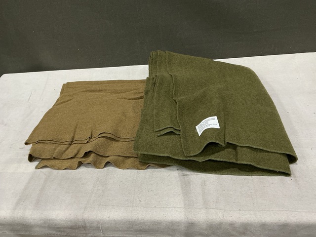 (68) Assorted Wool Bed Blankets