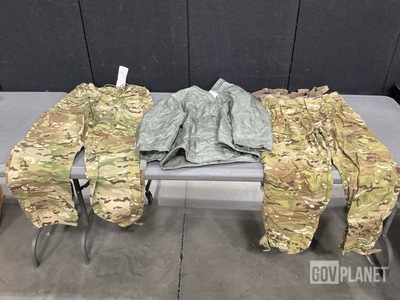 (60) Cold Weather Jacket Liners, (4) Cold Weather Trousers & Assorted Items