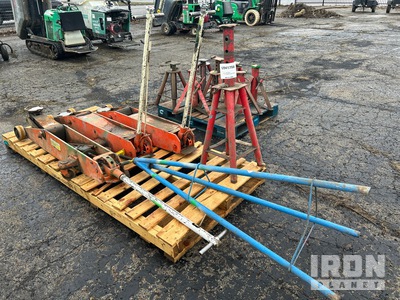 Quantity of (12) 3 floor jacks, 9 jack stands