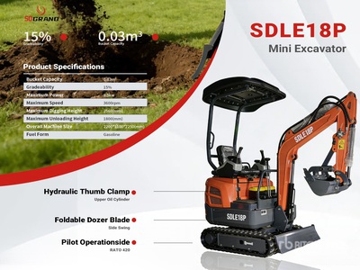 2026 SDGRAND SDLE18P-ORANGE Mini Excavadora (Unused)