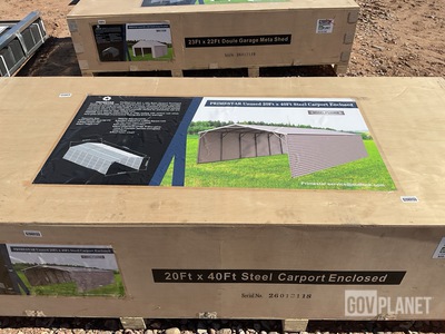 Primestar PS2040B Steel Carport Enclosed - Unused