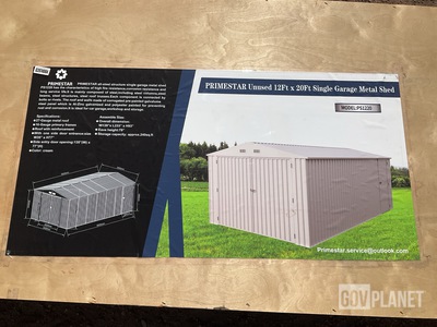 Primestar PS1220 Single Garage Metal Shed - Unused