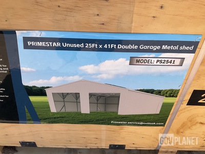 Primestar PS2541 Double Garage Metal Shed - Unused