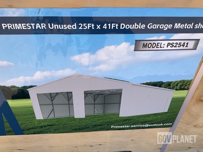 Primestar PS2541 Double Garage Metal Shed - Unused