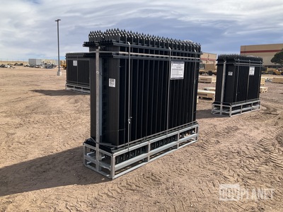 (22) Pieces of Powder Coated Steel Fence w/(23) Post Connectors - Unused