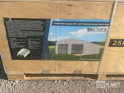 Primestar PS2541 Double Garage Metal Shed - Unused