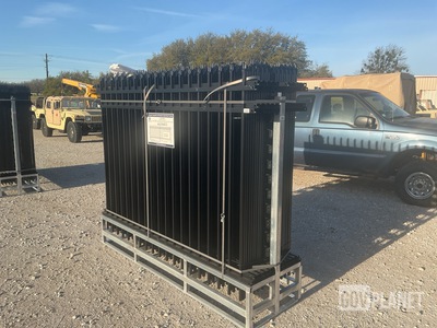 (22) Pieces of Powder Coated Steel Fence w/(23) Post Connectors - Unused