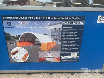 Primestar PS404015 Dual Truss Container Shelter - Unused