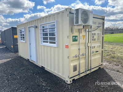 2026 20 ft x 8 ft Skid-Mounted Storage Container Mobile Office (Unused)